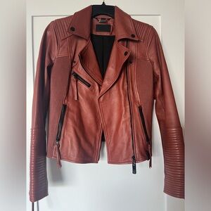 Gorgeous Burnt Orange Rudsak Leather Moto Jacket -medium (fits small)